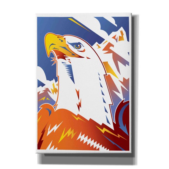 Epic Graffiti 'Eagle' by David Chestnutt, Giclee Canvas Wall Art, 18"x26"