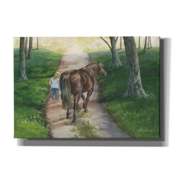 Epic Graffiti 'Early Morning Stroll' by Pam Britton, Canvas Wall Art, 26"x18"
