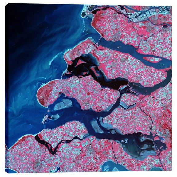 Epic Graffiti 'Earth As Art: Delta Region' Canvas Giclee Print Wall Art 26" x 26"