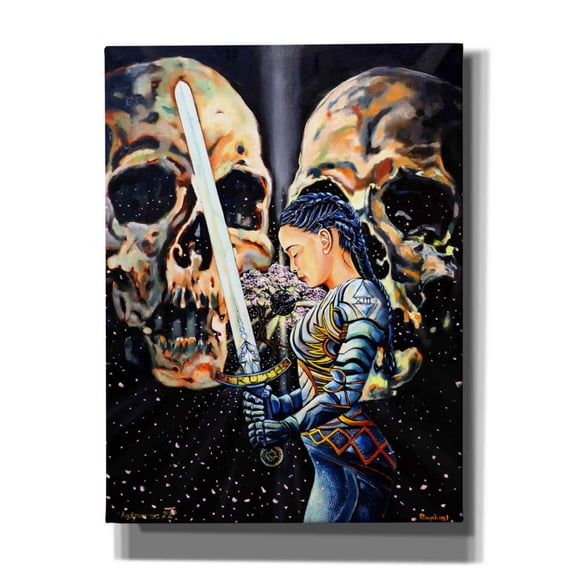 Epic Graffiti 'Eclipse' by Jan Kasparec, Canvas Wall Art, 12"x16"