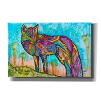 Epic Graffiti 'Electric Fox' by Dean Russo, Canvas Wall Art, 40"x26"