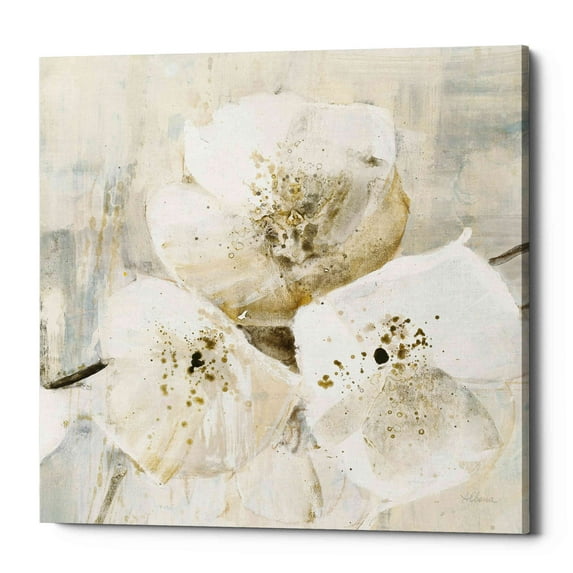 Epic Graffiti 'Elegance III Greige' by Albena Hristova, Canvas Wall Art, 12"x12"