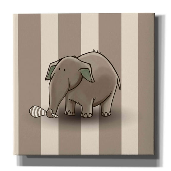 Epic Graffiti 'Elephant Brown' by GraphINC, Giclee Canvas Wall Art, 18"x18"