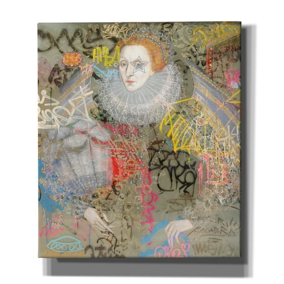 Epic Graffiti 'Elizabeth 1' by Irena Orlov, Canvas Wall Art, 26"x30"