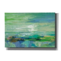 Epic Graffiti 'Emerald Bay' by Silvia Vassileva, Canvas Wall Art, 26"x18"