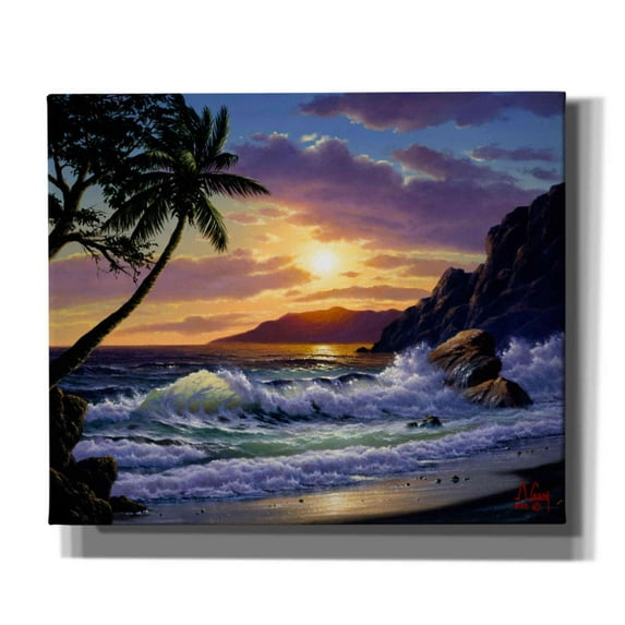 Epic Graffiti 'Emerald Sea' by Anthony Casay, Canvas Wall Art, 24"x20"