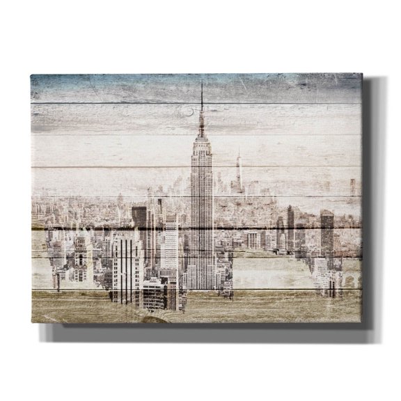 Epic Graffiti 'State Building New York' by Irena Orlov, Canvas Wall Art, 16"x12"