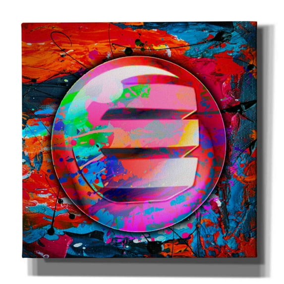 Epic Graffiti 'Enj Enjin Crypto In Color' by Epic Graffiti Portfolio Giclee Canvas Wall Art, 12"x12"