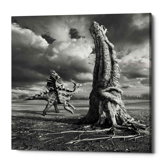 Epic Graffiti Epic Grafitti "Ancient Warrior" by Dariusz Klimczak, Giclee Canvas Wall Art 18" x 18"