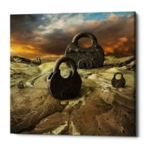 Epic Graffiti Epic Grafitti "Entries" by Dariusz Klimczak, Giclee Canvas Wall Art 18" x 18"
