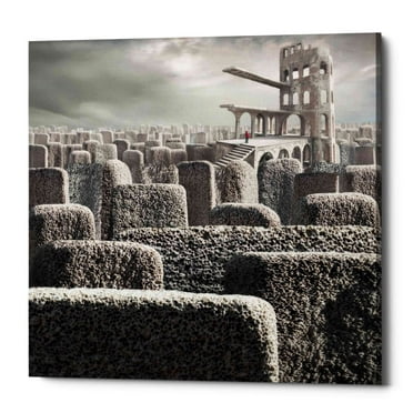Epic Graffiti Epic Grafitti "Kandahar" by Dariusz Klimczak, Giclee Canvas Wall Art 18" x 18"