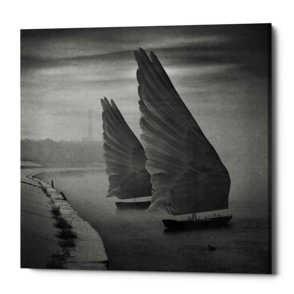 Epic Graffiti Epic Grafitti "Wings of Imagination" by Dariusz Klimczak, Giclee Canvas Wall Art 18" x 18"
