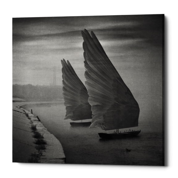 Epic Graffiti Epic Grafitti "Wings of Imagination" by Dariusz Klimczak, Giclee Canvas Wall Art 26" x 26"