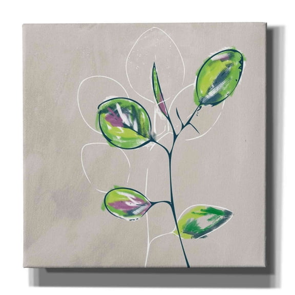 Epic Graffiti 'Eucalyptus on Sand' by Linda Woods, Canvas Wall Art, 18"x18"