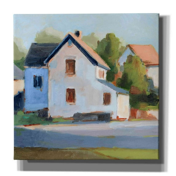 Epic Graffiti 'European Farmhouses II' by Ethan Harper, Giclee Canvas Wall Art, 12"x12"