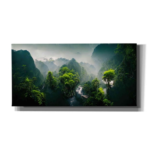 Epic Graffiti 'Exotic Forest' by Epic Portfolio, Canvas Wall Art, 24"x12"