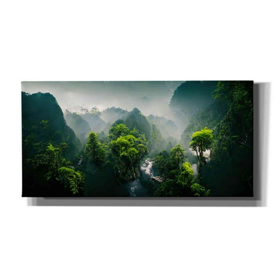 Epic Graffiti 'Exotic Forest' by Epic Portfolio, Canvas Wall Art, 40"x20"