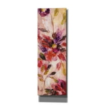 Epic Graffiti 'Exuberant Florals I' by Silvia Vassileva, Canvas Wall Art, 12"x36"