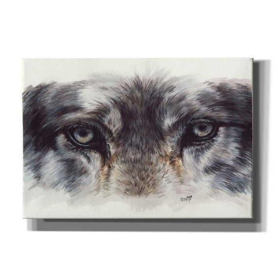 Epic Graffiti 'Eye-Catching Wolf' by Barbara Keith, Canvas Wall Art, 26"x18"