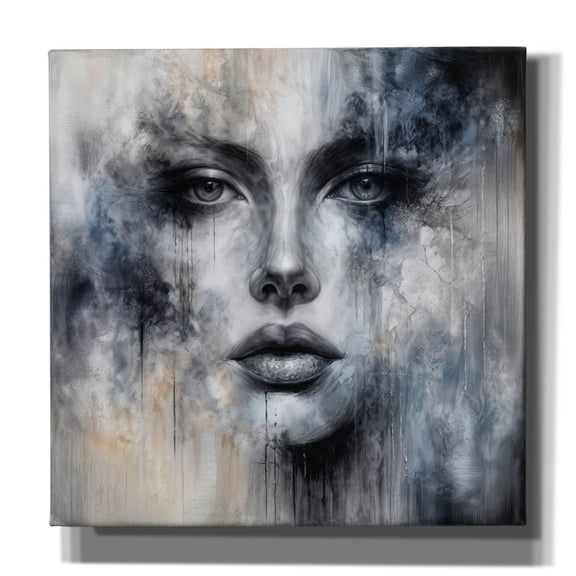 Epic Graffiti 'Face Abstract 2' by Rey Klimt Canvas Wall Art, 18" x 18"