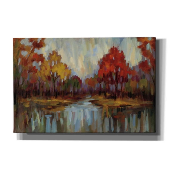 Epic Graffiti 'Fall Aquarelle' by Silvia Vassileva, Canvas Wall Art, 18"x12"
