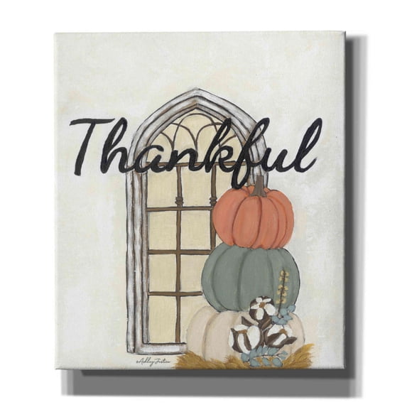 Epic Graffiti 'Fall Thankful' by Ashley Justice, Giclee Canvas Wall Art, 26"x30"
