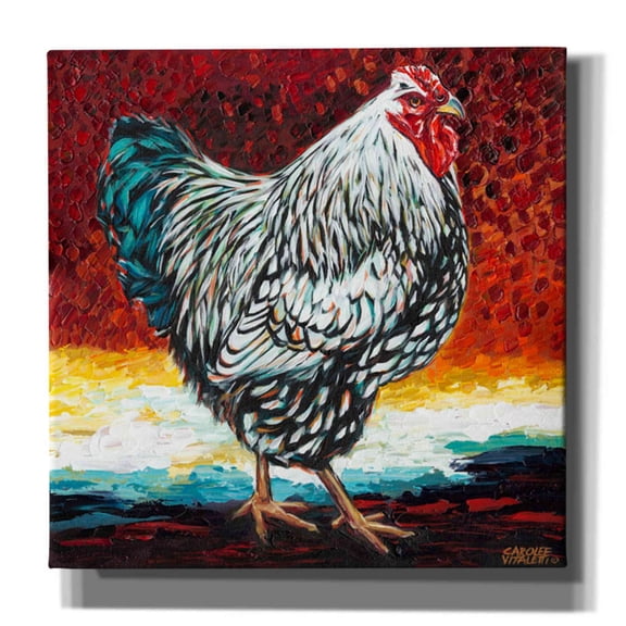 Epic Graffiti 'Fancy Chicken I' by Carolee Vitaletti, Canvas Wall Art, 12"x12"