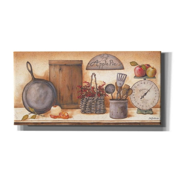 Epic Graffiti 'Farm Kitchen I revised' by Pam Britton, Canvas Wall Art, 24"x12"