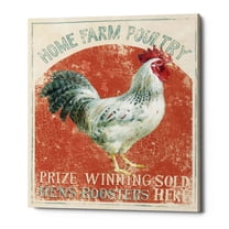 Epic Graffiti  'Farm Nostalgia IV' by Danhui Nai, Giclee Canvas Wall Art - Red 26" x 34"