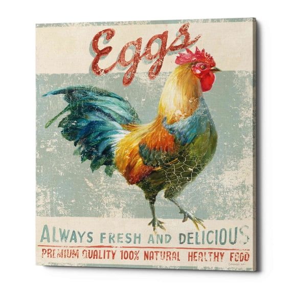 Epic Graffiti 'Farm Nostalgia VI' by Danhui Nai, Giclee Canvas Wall Art - Blue 26" x 34"