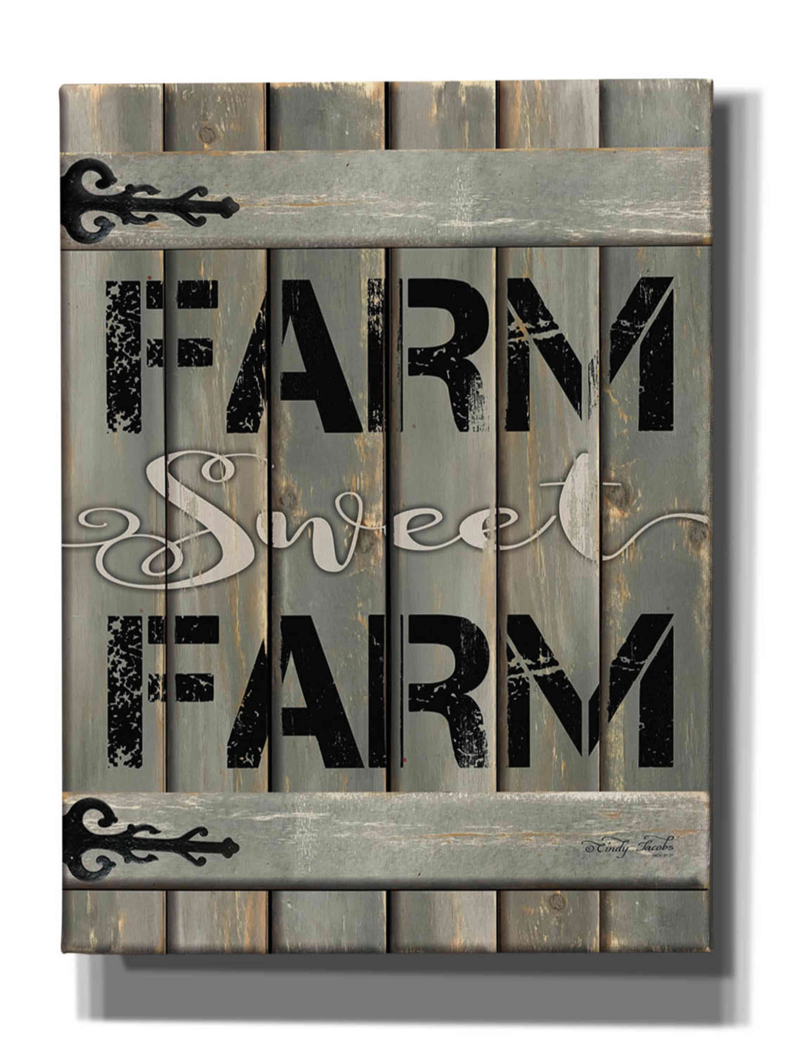 Epic Graffiti 'Farm Sweet Farm' by Cindy Jacobs, Canvas Wall Art, 12 ...