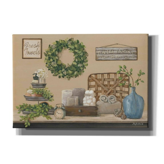 Epic Graffiti 'Farmhouse Bath I' by Pam Britton, Canvas Wall Art, 26"x18"