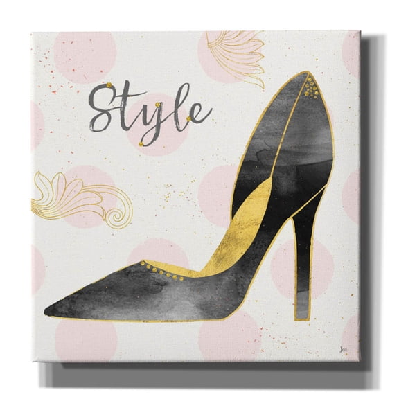 Epic Graffiti 'Fashion Blooms I Black' by Jess Aiken, Canvas Wall Art, 18"x18"