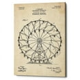 thumbnail image 1 of Epic Graffiti  "Ferris Wheel, 1920 Blueprint Parchment Patent" Giclee Canvas Wall Art, 12"x18" 12" x 18", 1 of 3
