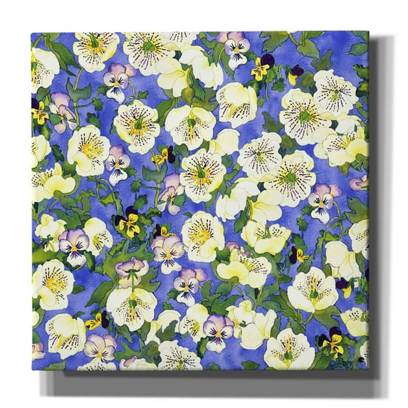 Epic Graffiti 'Fertile Rising Pattern - Helibores' by Carissa Luminess, Canvas Wall Art, 18"x18"