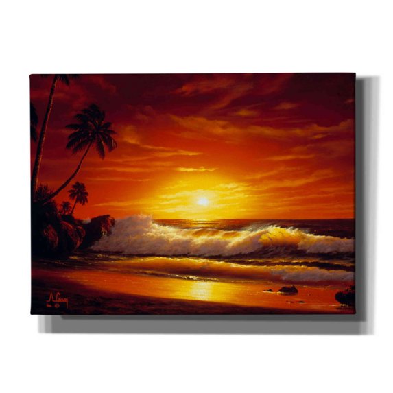 Epic Graffiti 'Fiery Waves' by Anthony Casay, Canvas Wall Art, 54"x40"