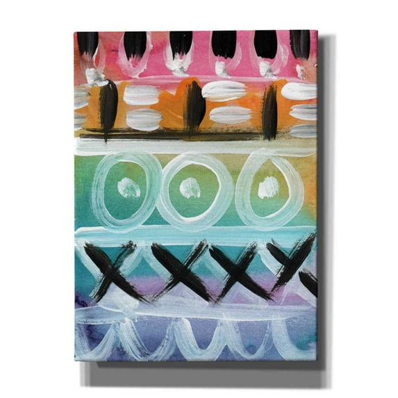 Epic Graffiti 'Fiesta III' by Linda Woods, Canvas Wall Art, 40"x54"