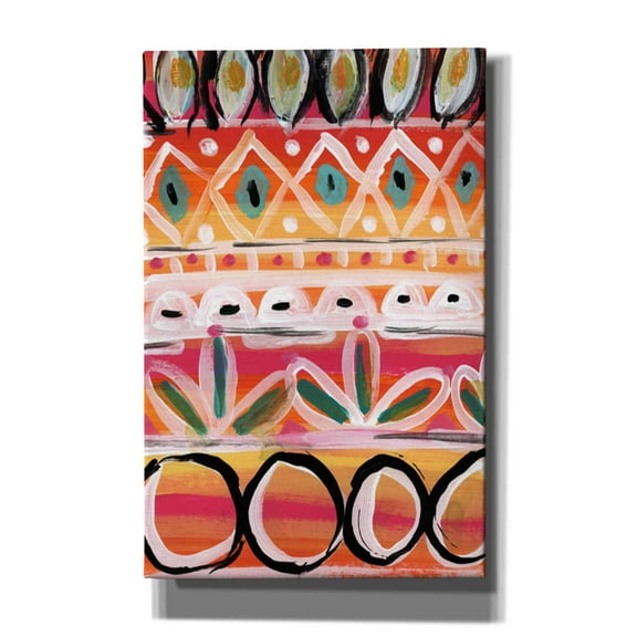 Epic Graffiti 'Fiesta V' by Linda Woods, Canvas Wall Art, 26"x40"