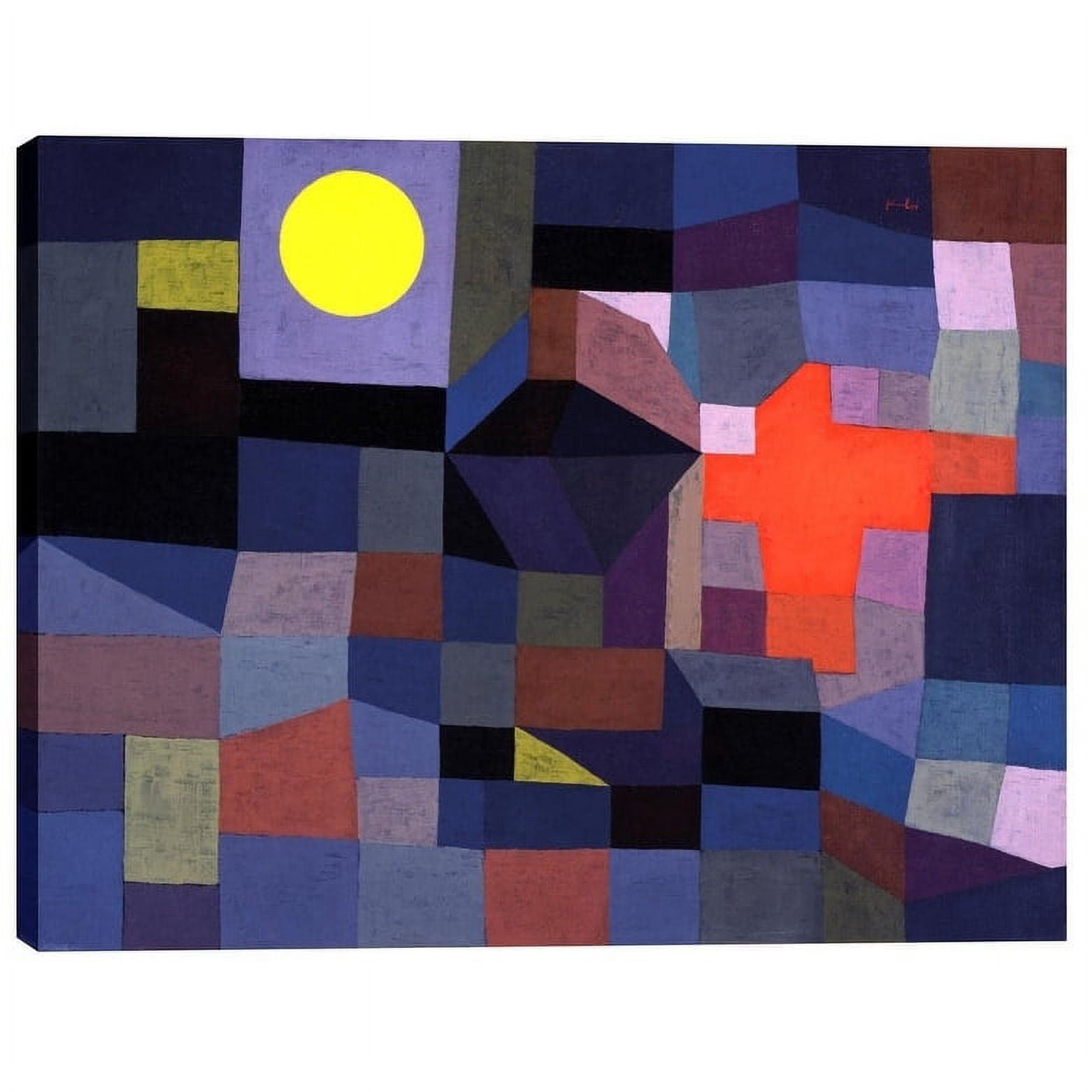Paul Klee Fire at Full Moon Colorful Canvas Print for Kids