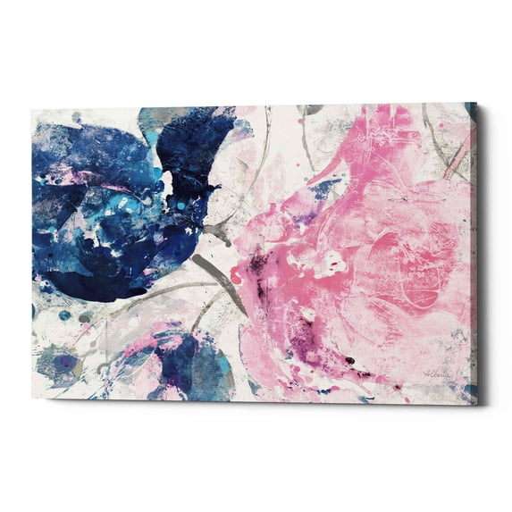 Epic Graffiti 'Fireworks Abstract Navy Blue Flower Crop' by Albena Hristova, Canvas Wall Art 34x26