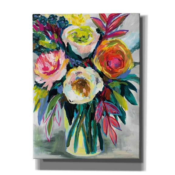 Epic Graffiti 'First Kiss' by Jeanette Vertentes, Canvas Wall Art, 40"x54"