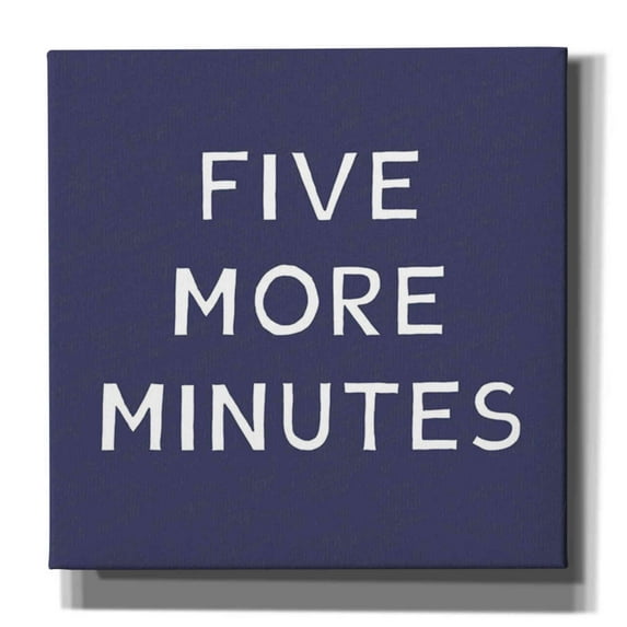 Epic Graffiti 'Five More Minutes' by Linda Woods, Canvas Wall Art, 37"x37"