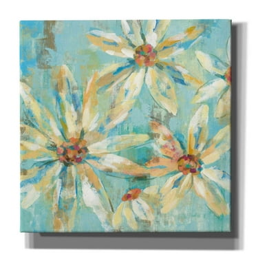 Epic Graffiti 'Fjord Floral I' by Silvia Vassileva, Canvas Wall Art, 12"x12"