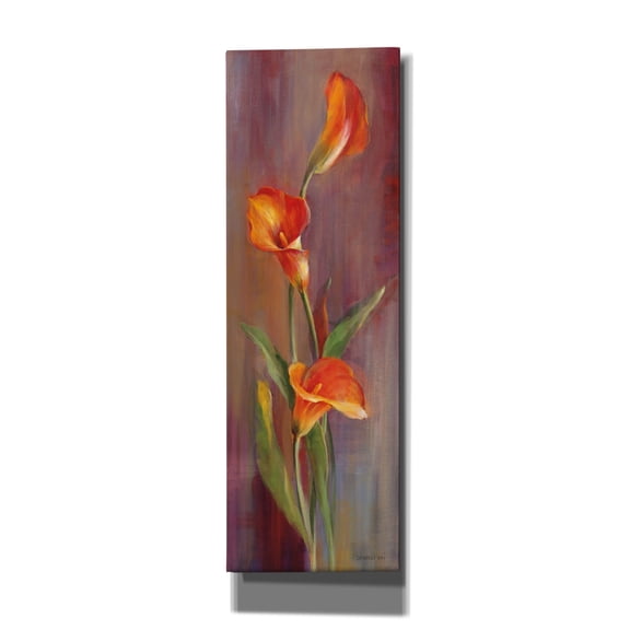 Epic Graffiti 'Flame Calla Lilies 2' by Danhui Nai Canvas Wall Art, 12" x 36"
