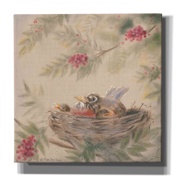 Epic Graffiti 'Fledglings' by Pam Britton, Canvas Wall Art, 37"x37"