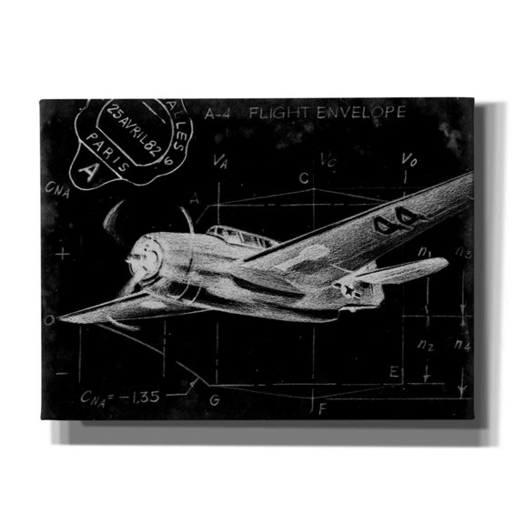 Epic Graffiti 'Flight Schematic II' by Ethan Harper Canvas Wall Art, 54"x40"