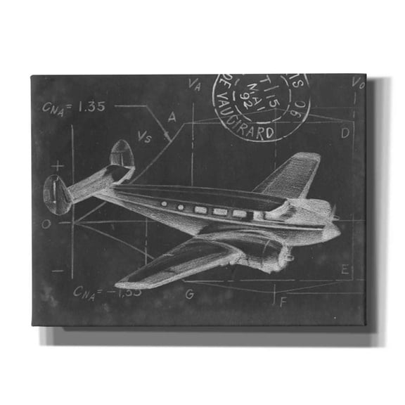 Epic Graffiti 'Flight Schematic IV' by Ethan Harper Canvas Wall Art, 16"x12"