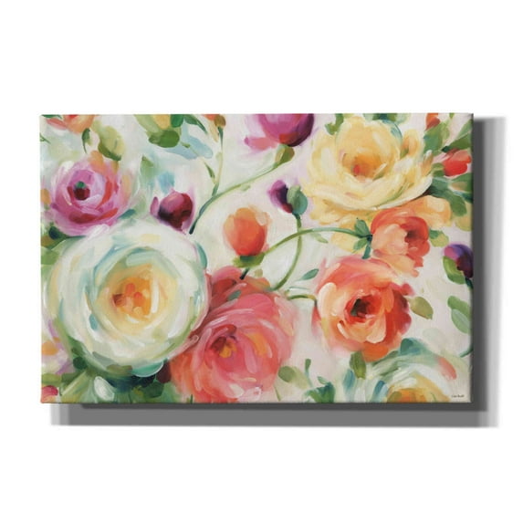 Epic Graffiti 'Florabundance I' by Lisa Audit, Canvas Wall Art, 60"x40"