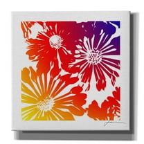 Epic Graffiti 'Floral Brights II' by James Burghardt, Canvas Wall Art, 12"x12"