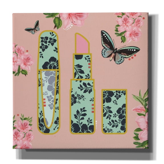 Epic Graffiti 'Floral Cosmetics 3' by Dean Russo Canvas Wall Art, 37" x 37"